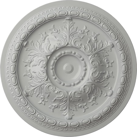Ekena Millwork Oslo Ceiling Medallion (Fits Canopies up to 7 5/8"), Hand-Painted Frost, 38 3/8"OD x 2 7/8"P CM38OSFRF